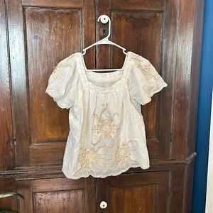 Millau blouse white and cream bohemian